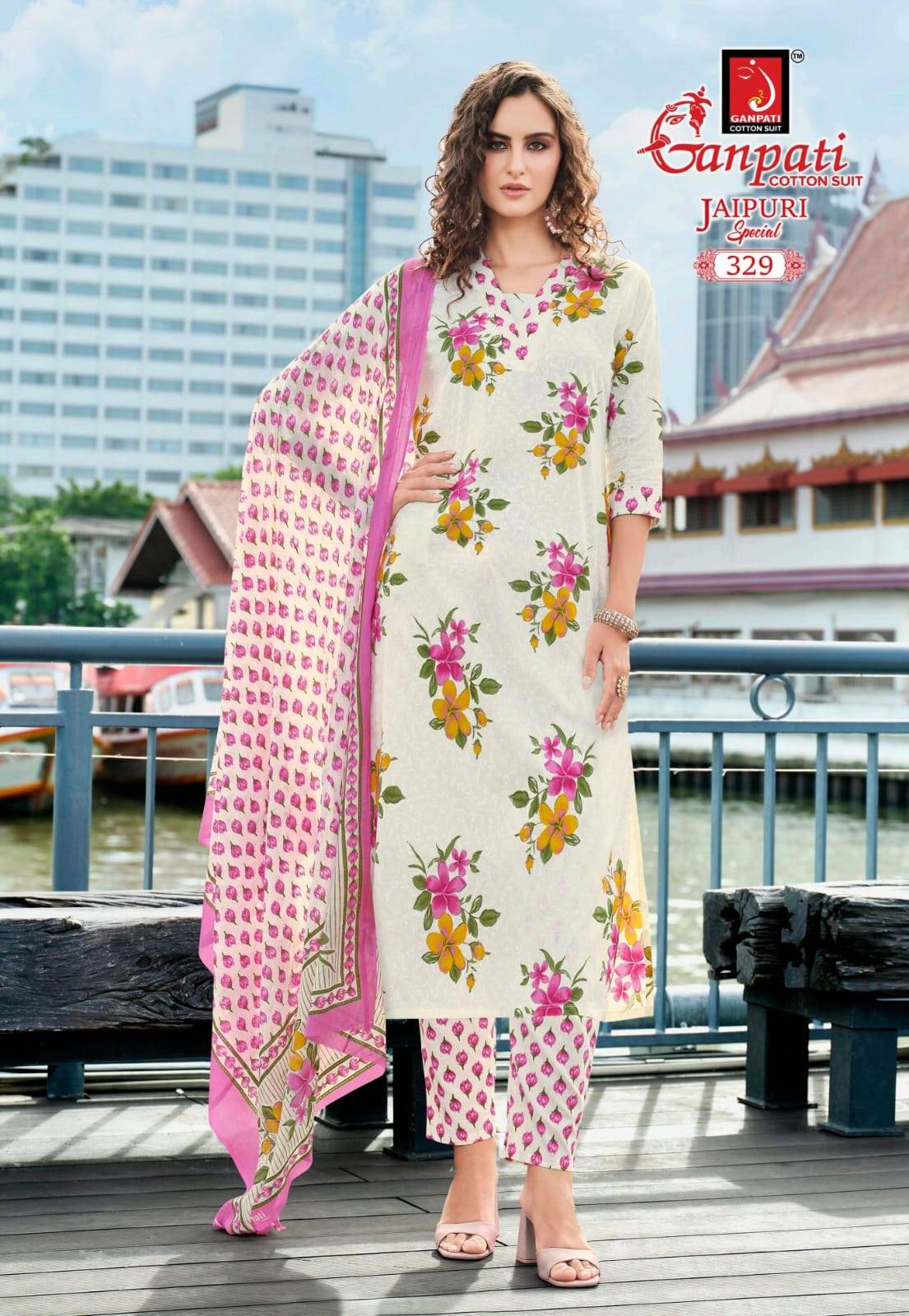 Ganpati jaipuri special vol-16 cotton wholesale dress material